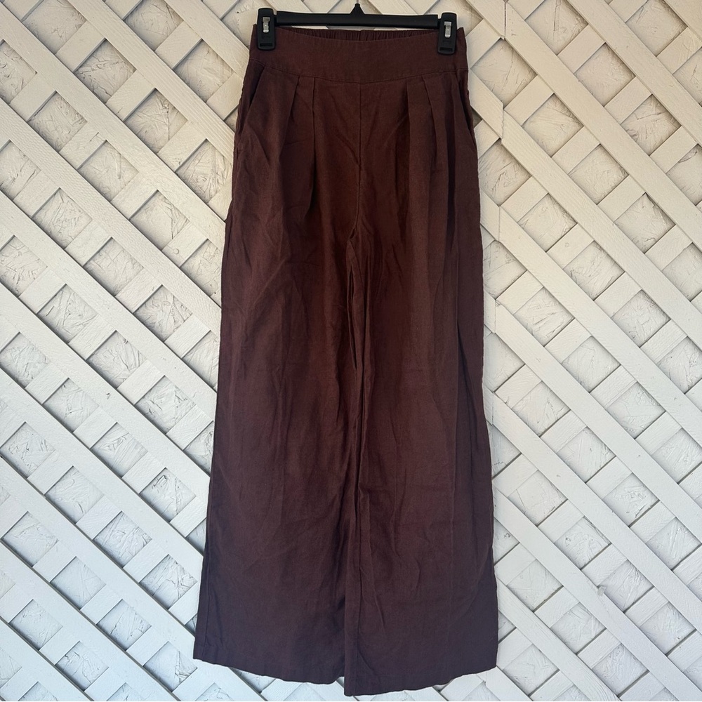 Abercrombie & Fitch Linen Blend Ultra Wide Leg Pants Sz XS